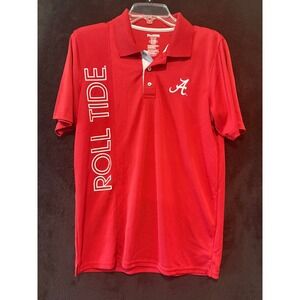 Pro Edge Alabama Roll Tide Polo Shirt Men's Medium Embroidered Logo Athletic Red